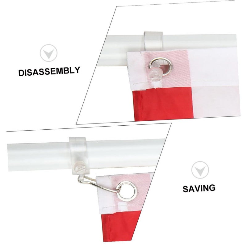 12Pcs Flag Pole Mounting Rings Fasteners Clamps Easy Install Fixing Buckles Outdoor Garden Accessories - Image 5