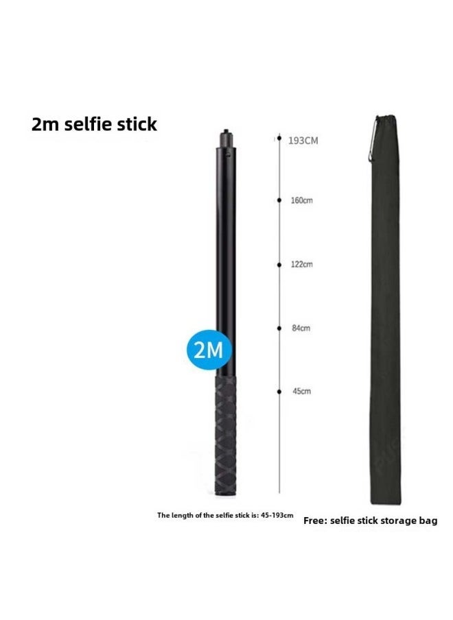 Car Suction Cup Third Person Shooting Accessories Insta360 Onex2RGoPro Selfie Stick Roof Bracket-Color:2m Rod - Image 1