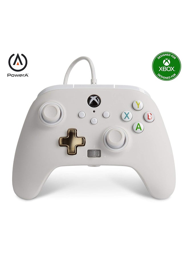 Enhanced Wired Gaming Controller for Xbox Series X/S, Xbox One, PC, Windows 10/11, White, Mist - Image 1