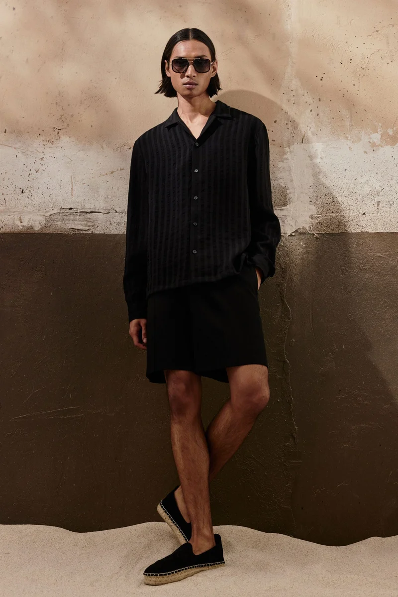 H&M Regular Fit Long-sleeved resort shirt