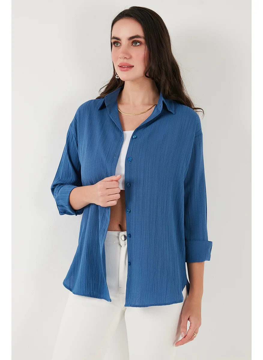Lela Regular Fit Long Sleeve Textured Shirt Women's Shirt 6772799