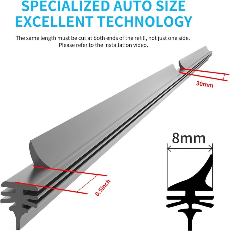 DYNOELS 30 Inch Wiper Blade Refill Set - Image 3