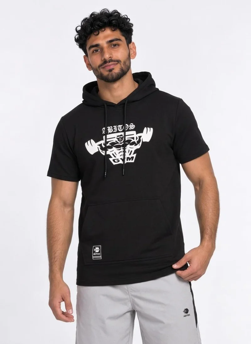 Abitos Off Duty Lifter Short Sleeve Hoodie Blackout