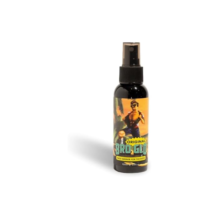 Bro Glo Self Tanner for The Boys - Quick Application Foam Mousse - Easy Sunless Tan For Your Face - Oil Free Water Based for Faster Skin Drying