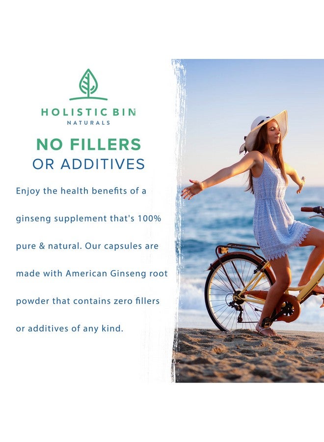 Holistic Bin Wild American Ginseng Capsules Pure Organic Ginseng Supplement Made With Wild Harvested 20+ Year Old Roots From Appalachia (Panax Quinquefolius) ; No Fillers Or Additives (40 Capsules) - Image 4