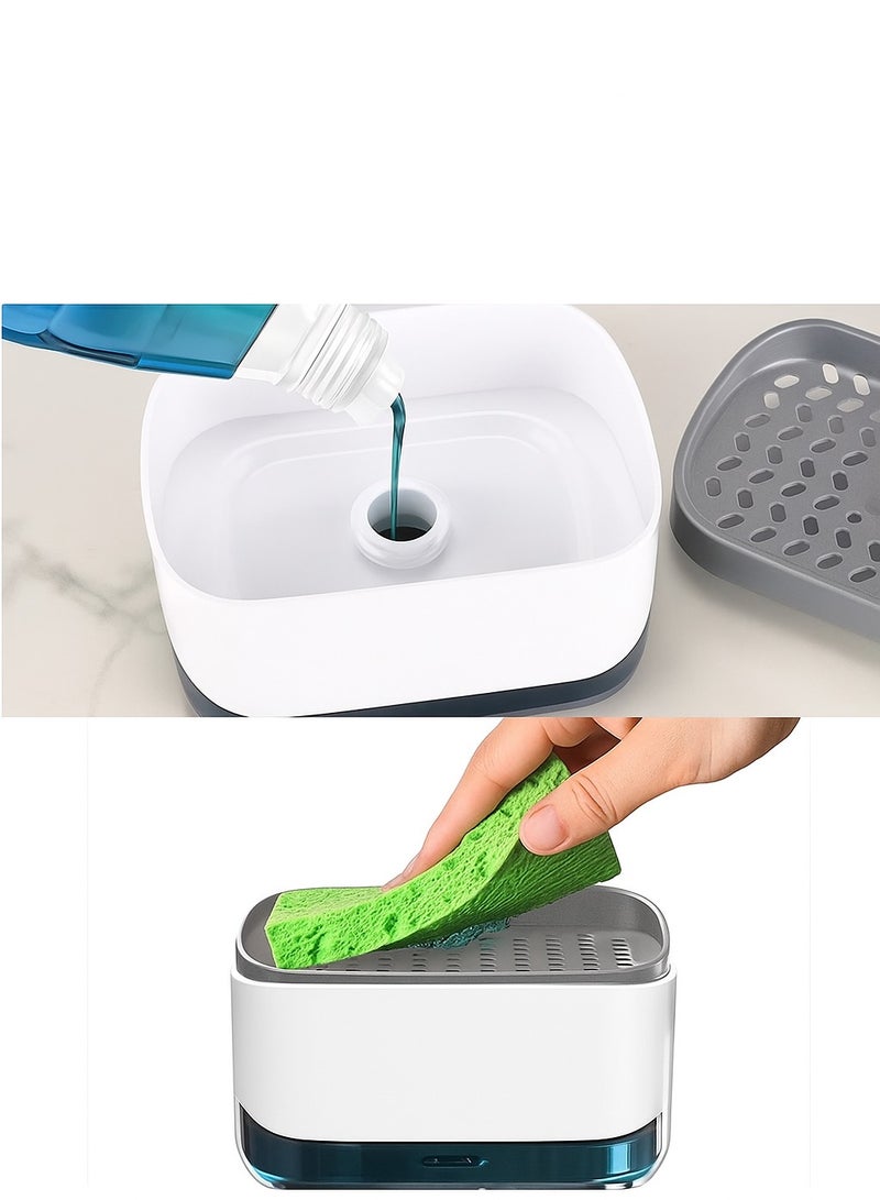 Dish Soap Dispenser with Sponge Holder, Soap Dispenser -031 - Image 1