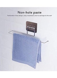 Shyam Enterprise Shyam Enterprise Stainless Steel Wall Mounted Self Adhesive Tissue Paper Holder for Bathroom Toilet Towel Holder Stand Bathroom Hand Towel Napkin Hanging Holder Kitchen Paper Roll Holder 1 PCS  - Image 2