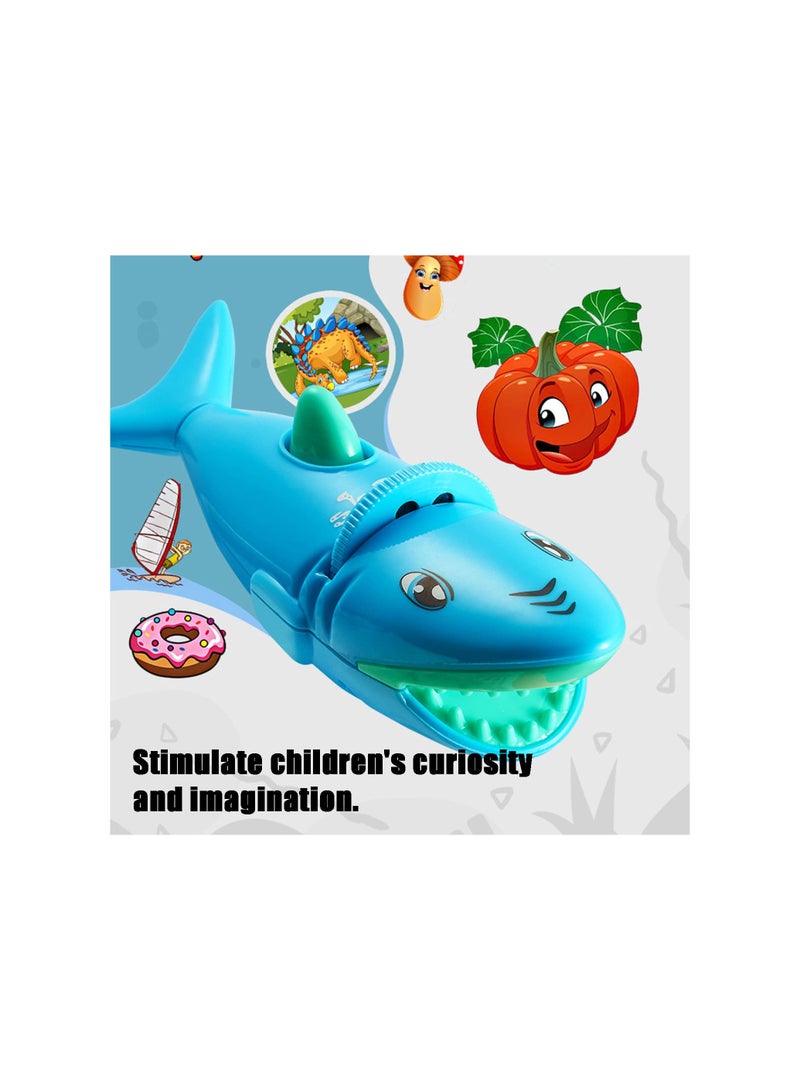 Zikra Shark Torch & Projector, Children's Luminous Projection with 16 Cards, Educational Toys for Boys Girls, Shark Gifts Games for Kids, Sea Creatures Toys for Children Age 3 4 5 6 7 Year Old (Blue) - Image 3