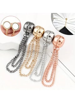 Goolsky 4 Pairs of Multifunctional Magnetic Clothes Clips, Powerful Magnetic Shawl Clips, Multi-purpose Magnetic Brooches Without Needles, Ladies' Clothing Headscarf Brooches Decorative Mixed Colors  - Image 1