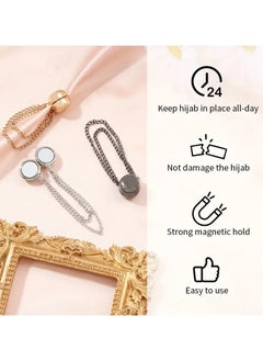 Goolsky 4 Pairs of Multifunctional Magnetic Clothes Clips, Powerful Magnetic Shawl Clips, Multi-purpose Magnetic Brooches Without Needles, Ladies' Clothing Headscarf Brooches Decorative Mixed Colors  - Image 5