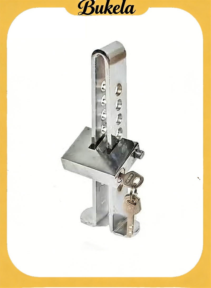 Bukela 8 Holes Anti-Theft Car Clutch Pedal Lock and Key, Padlock Anti-Theft Car Brake Clutch Lock Stainless Steel Safety Tool Heavy Duty Auto Car Brake Lock with 3 Keys - Image 1