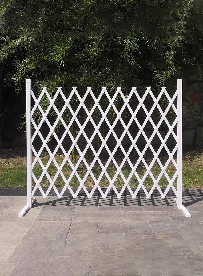 HOME TASTE Hometaste Expendable Wooden Garden Fence Wooden Trellis Fence Expandable Trellis Fence Free Standing Fence Wooden Fence Gate For Pets Extension Decorative Wood Wicker Balcony Privacy Fences. (Big) - Image 1