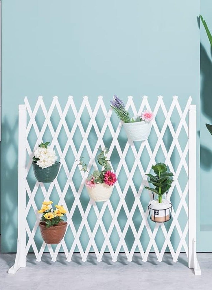 HOME TASTE Hometaste Expendable Wooden Garden Fence Wooden Trellis Fence Expandable Trellis Fence Free Standing Fence Wooden Fence Gate For Pets Extension Decorative Wood Wicker Balcony Privacy Fences. (Big) - Image 3
