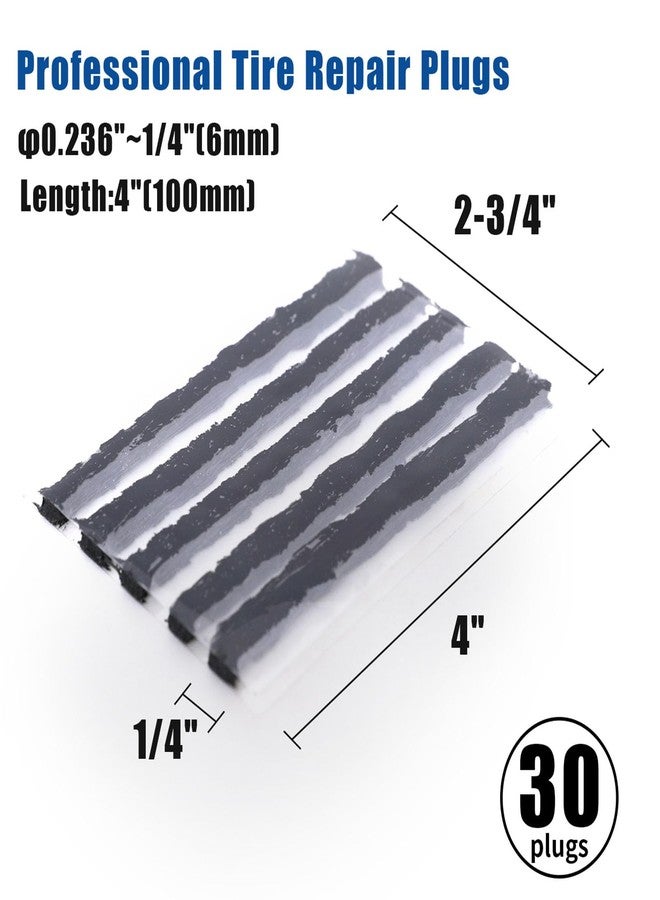 LOGOL Tire Plugs Heavy Duty (4", 30pcs).Tire Sealing Strip for Puncture Repair are Suitable for Tubeless Tires Car, Light Truck, Motorcycle, ATV, UTV. etc.… - Image 2