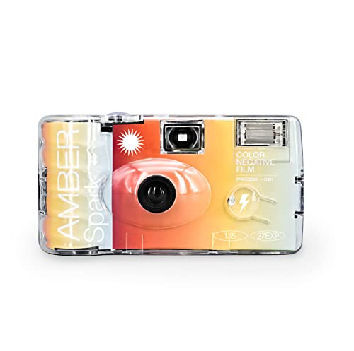 RETO Amber Spark 35mm Disposable Film Camera 27exp, Color Negative Film, Focus Free, Easy to Use, Built in Flash, Single Use (Film and Battery Included) - Image 3