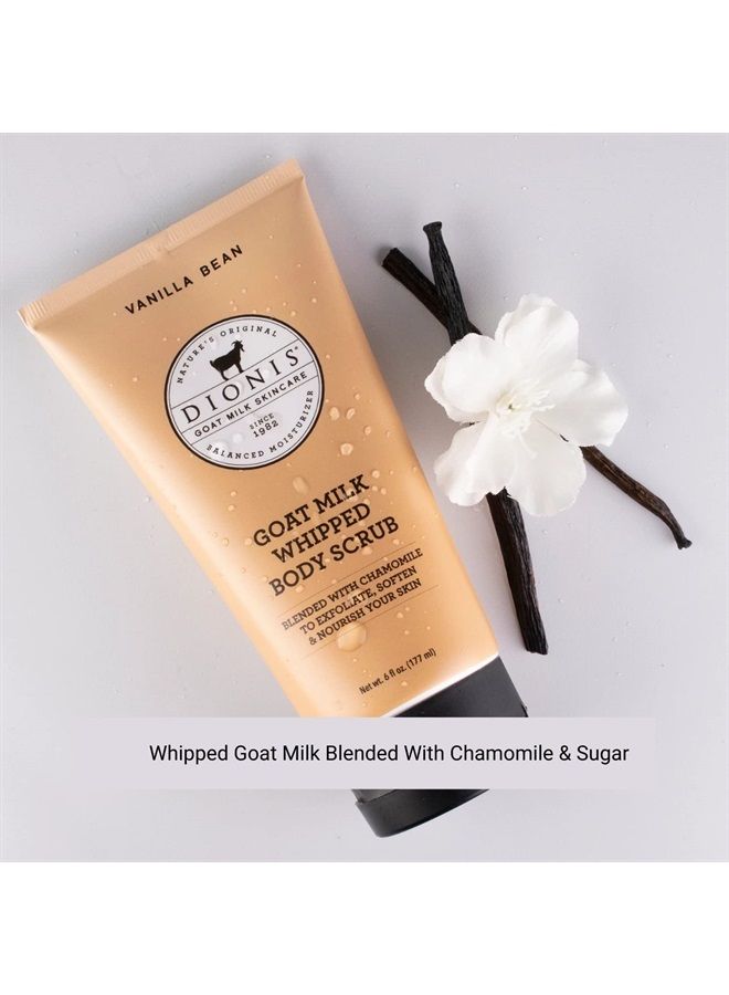 Dionis Goat Milk Skincare Vanilla Bean Scented Whipped Body Scrub & Lotion Gift Set - Moisturize & Restore All Skin Types - Gentle Chamomile Blended Exfoliating Sugar Scrub & Hydrating Body Cream Set,  - Image 3