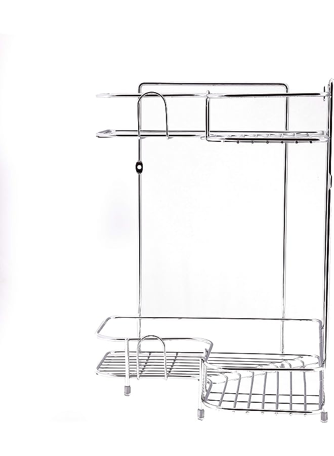 Raxoom 2 Tier Corner Rack - Rust Free Stainless Steel Shower Caddy Rack Bathroom Organizer Corner Shelf | Ideal for Bedroom, Bathroom, Kitchen or Living Room - Image 1