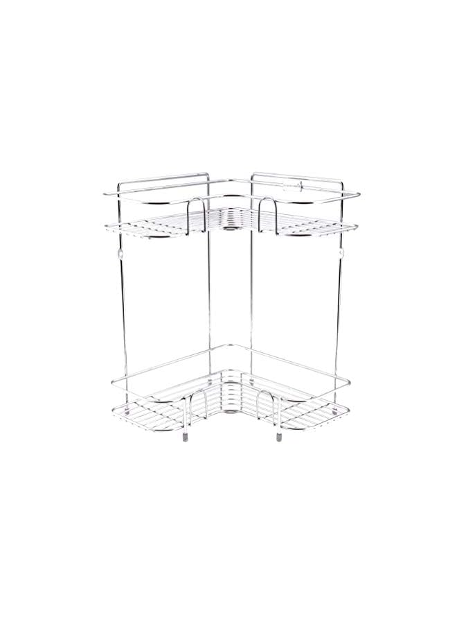 Raxoom 2 Tier Corner Rack - Rust Free Stainless Steel Shower Caddy Rack Bathroom Organizer Corner Shelf | Ideal for Bedroom, Bathroom, Kitchen or Living Room - Image 3