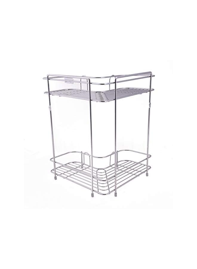 Raxoom 2 Tier Corner Rack - Rust Free Stainless Steel Shower Caddy Rack Bathroom Organizer Corner Shelf | Ideal for Bedroom, Bathroom, Kitchen or Living Room - Image 4