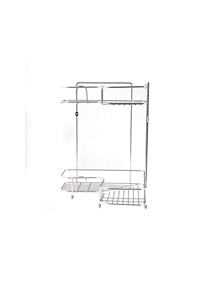 Raxoom 2 Tier Corner Rack - Rust Free Stainless Steel Shower Caddy Rack Bathroom Organizer Corner Shelf | Ideal for Bedroom, Bathroom, Kitchen or Living Room - Image 2