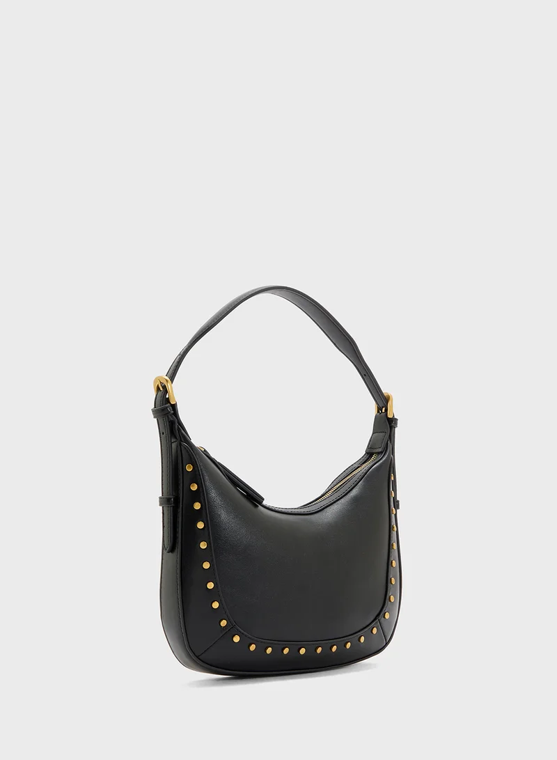 MANGO Small Studded Shoulder Bag