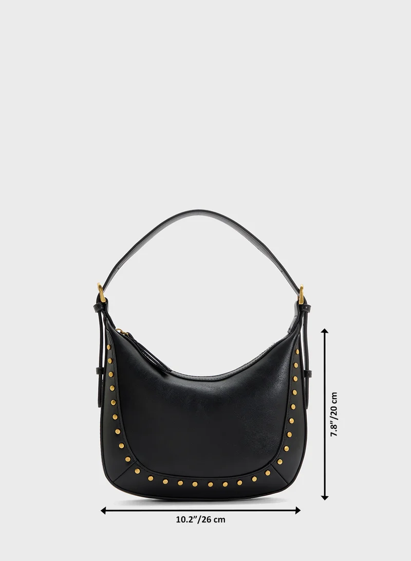 MANGO Small Studded Shoulder Bag