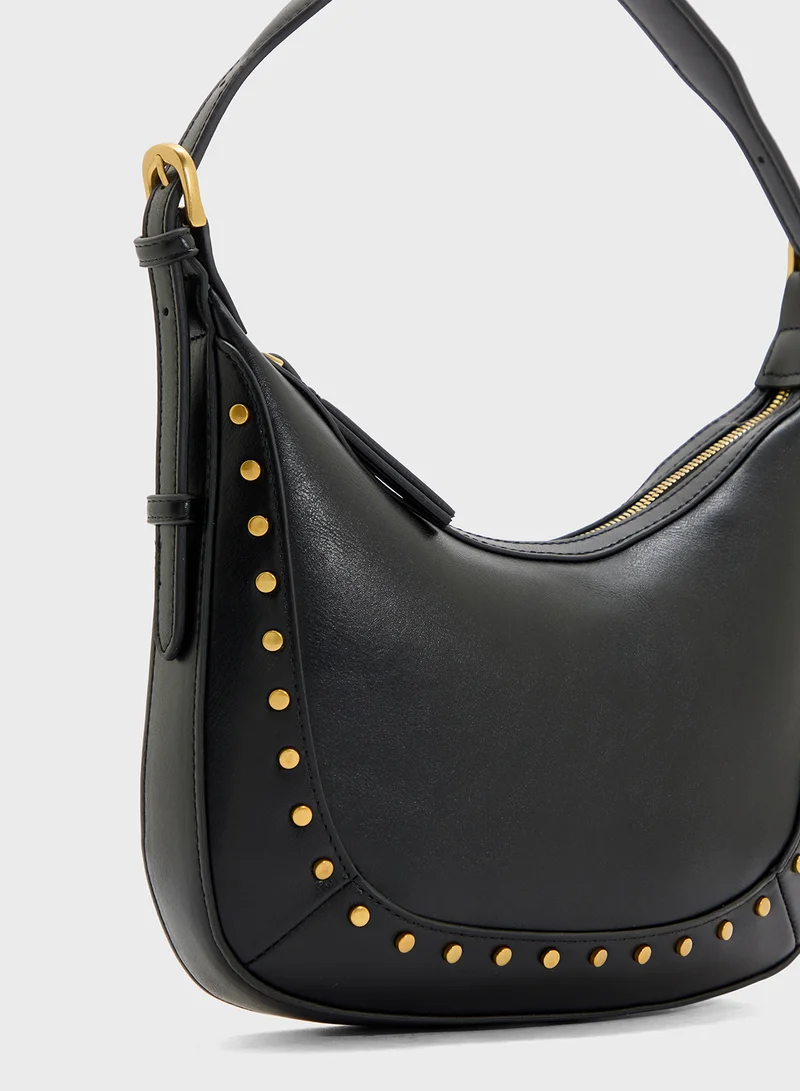 MANGO Small Studded Shoulder Bag