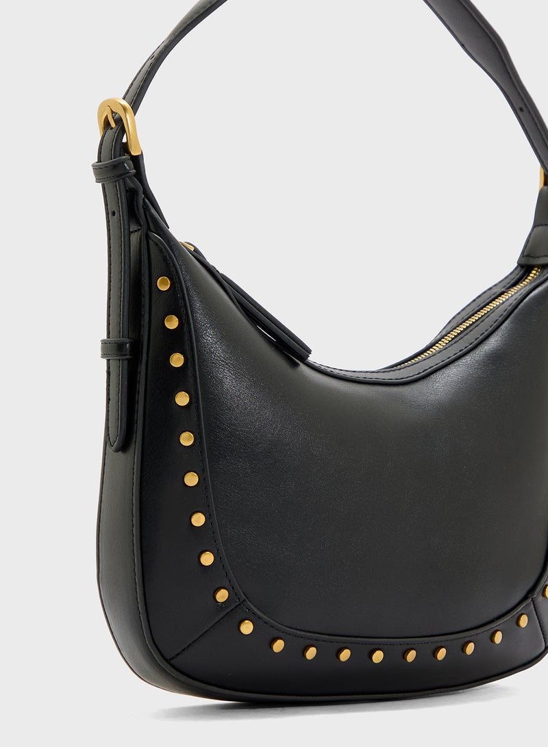 MANGO Small Studded Shoulder Bag  - Image 4