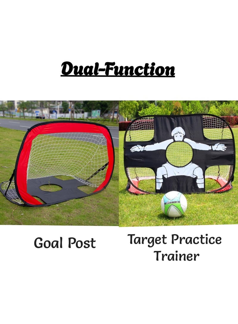 ISHWAZ Football Goal Net Trainer- Football Training Aid for Soccer Skills Development & Improvement  - Image 2
