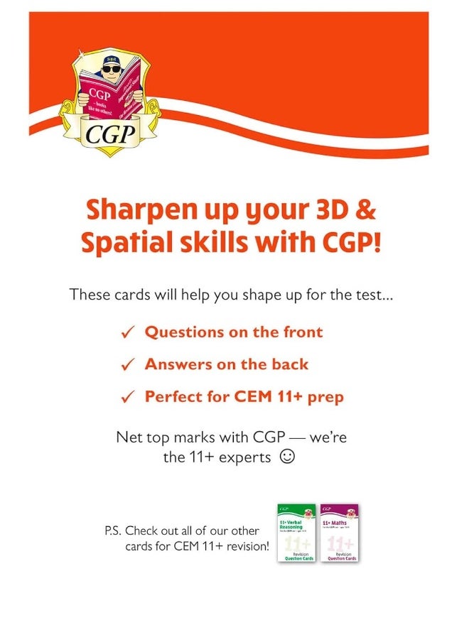 11+ CEM Revision Question Cards: Non-Verbal Reasoning 3D & Spatial - Ages 10-11