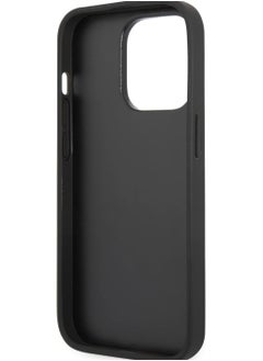 Ferrari IPHONE 15 PRO  - LEATHER BLACK CASE HOT STAMPED SIDES AND YELLOW SHIELD LOGO - FERRARI  - Image 4