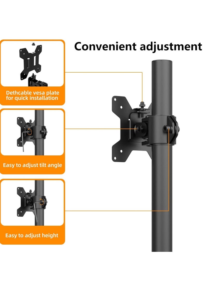 TIGER Monitor Mount for 13-32" Screens – Adjustable Single Desk Stand, Supports up to 22lbs, with Tilt, Swivel, and Rotation, VESA 75x75mm/100x100mm Compatible  - Image 5
