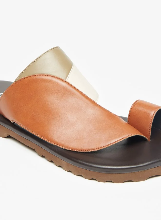 LBL by Shoexpress Men's Panelled Slip-On Arabic Sandals Ramadan Collection
