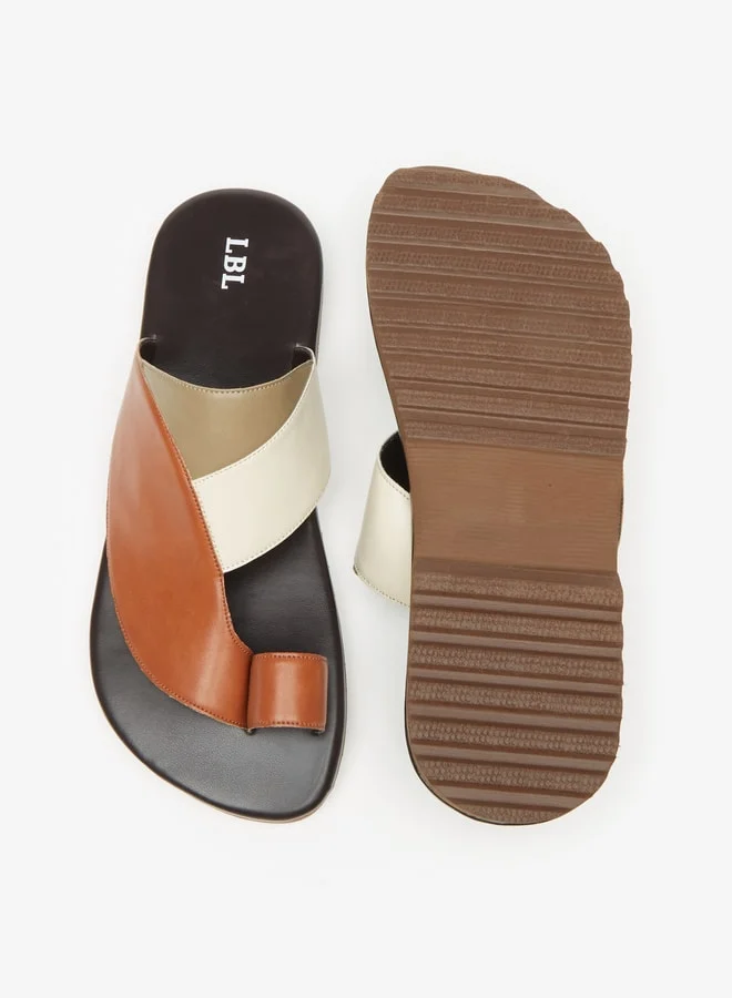 LBL by Shoexpress Men's Panelled Slip-On Arabic Sandals Ramadan Collection