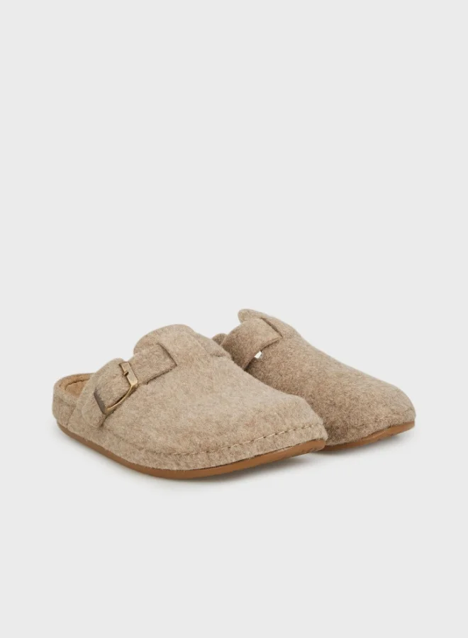 Lela  Lela Belted Felt Winter Home Slippers Women's SLIPPERS 6711001 for Women | Best Price UAE