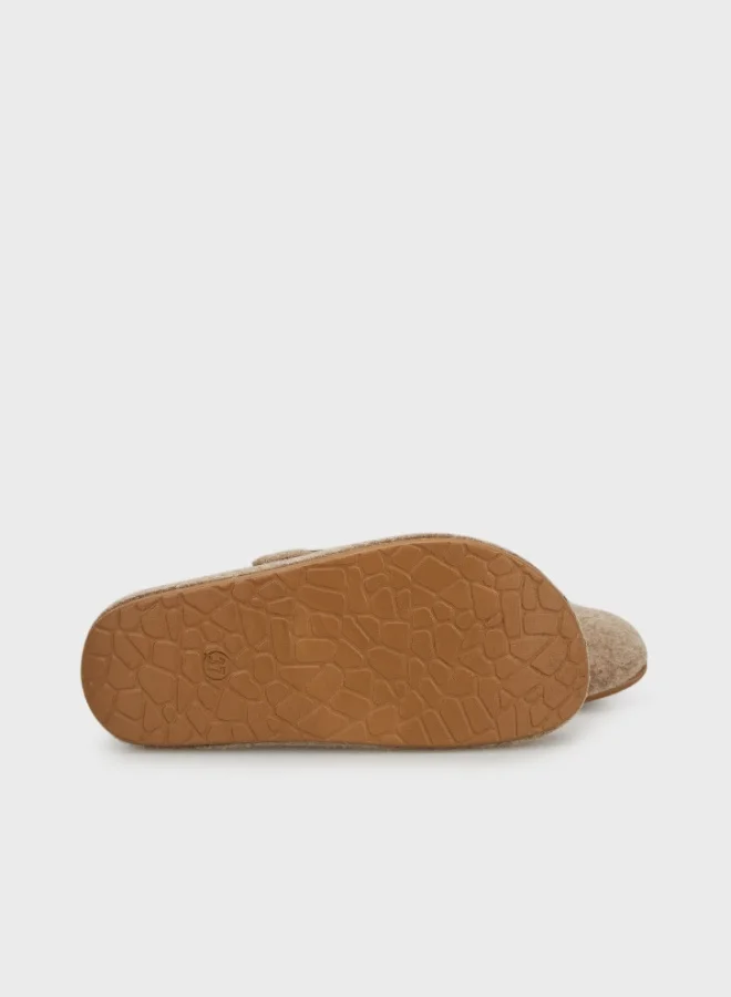 Lela  Lela Belted Felt Winter Home Slippers Women's SLIPPERS 6711001 for Women | Best Price UAE