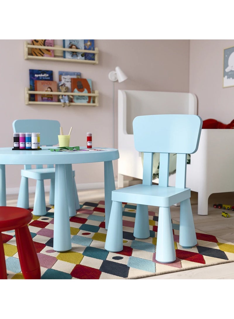Generic Plastic Indoor/Outdoor Children's Chair, Light Blue  - Image 3