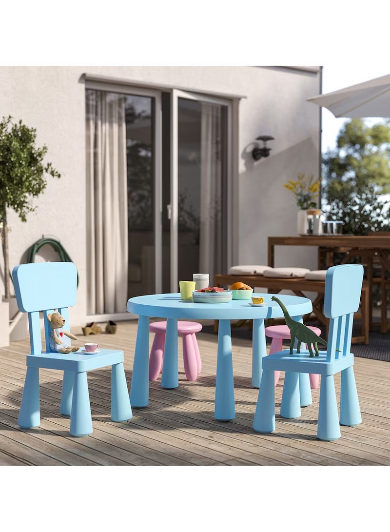 Generic Plastic Indoor/Outdoor Children's Chair, Light Blue  - Image 4
