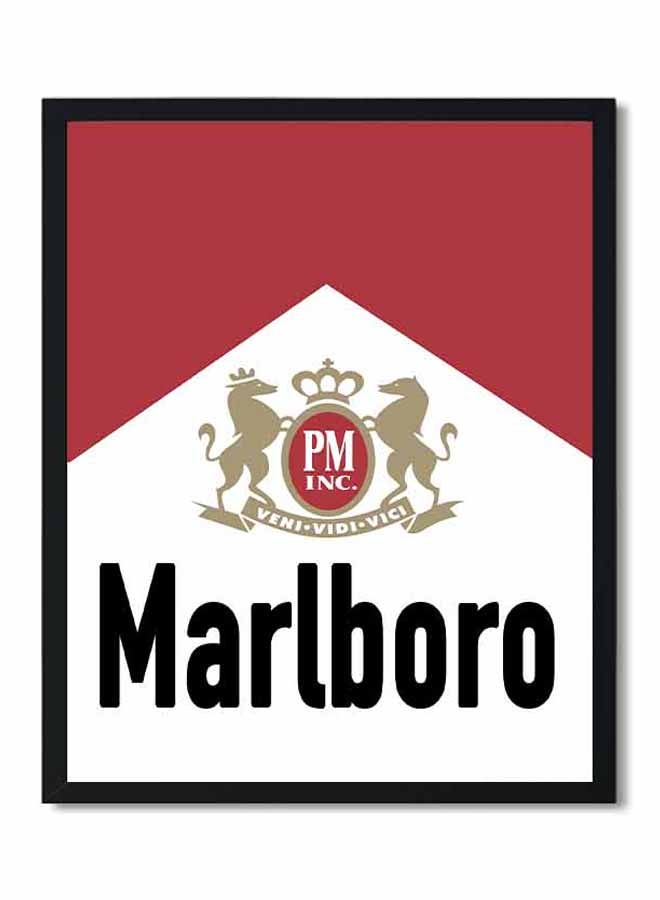 لوحة Marlboro Poster With Wood Frame متعدد الألوان - Image 1