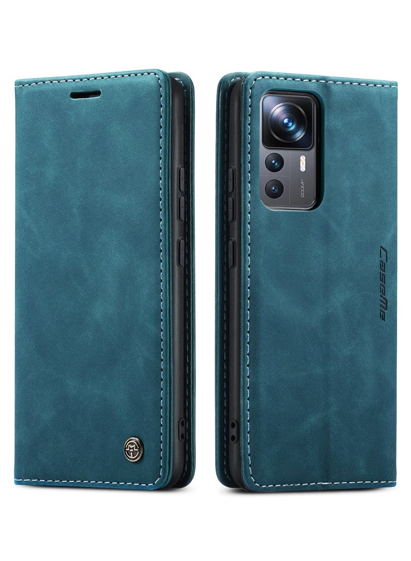 CaseMe Xiaomi Mi 12/12T Pro Case Wallet, for Xiaomi Mi 12/12T Pro Wallet Case Book Folding Flip Folio Case with Magnetic Kickstand Card Slots Protective Cover - Green - Image 2