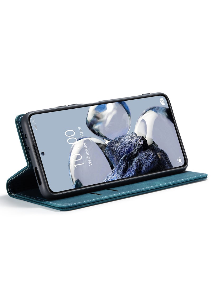 CaseMe Xiaomi Mi 12/12T Pro Case Wallet, for Xiaomi Mi 12/12T Pro Wallet Case Book Folding Flip Folio Case with Magnetic Kickstand Card Slots Protective Cover - Green - Image 4