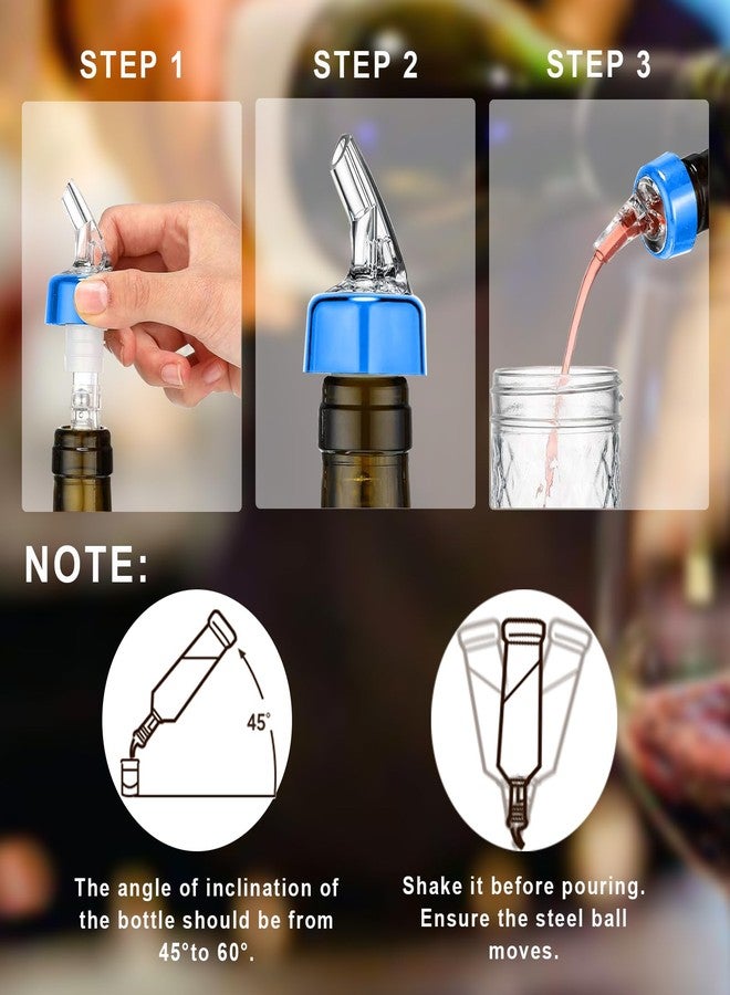 دبليو اي اف جي اي ام اف عبوة من قطعتين من فوهات صب المشروبات الكحولية الأوتوماتيكية - موزع قياس المشروبات الكحولية السريع مع أغطية مانعة للغبار، موزع فوهات قياس النبيذ لبار الكوكتيل المنزلي (1.5 أونصة/45 مل - عبوة من قطعتين) - Image 5