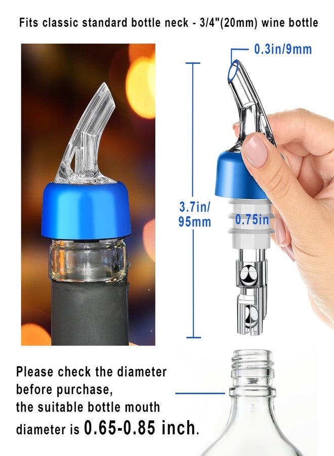 دبليو اي اف جي اي ام اف عبوة من قطعتين من فوهات صب المشروبات الكحولية الأوتوماتيكية - موزع قياس المشروبات الكحولية السريع مع أغطية مانعة للغبار، موزع فوهات قياس النبيذ لبار الكوكتيل المنزلي (1.5 أونصة/45 مل - عبوة من قطعتين) - Image 4