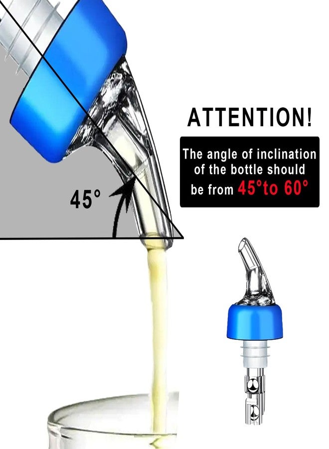 دبليو اي اف جي اي ام اف عبوة من قطعتين من فوهات صب المشروبات الكحولية الأوتوماتيكية - موزع قياس المشروبات الكحولية السريع مع أغطية مانعة للغبار، موزع فوهات قياس النبيذ لبار الكوكتيل المنزلي (1.5 أونصة/45 مل - عبوة من قطعتين) - Image 3
