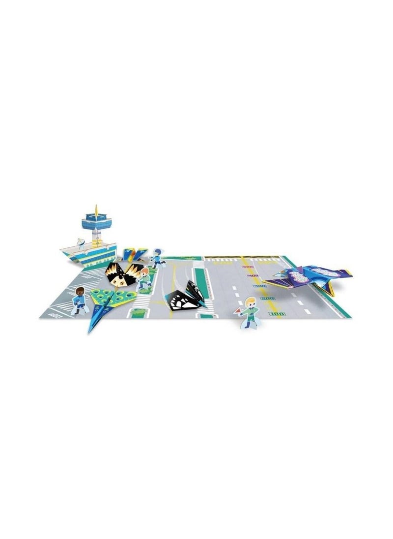 Avenir - Avenir Origami - Create My Own Airport | Build and Fly Paper Planes - 40 Designs in 8 Styles - Instruction Booklet for Perfect Origami Shapes | Hours of Adventure for Kids 3+ - Image 1