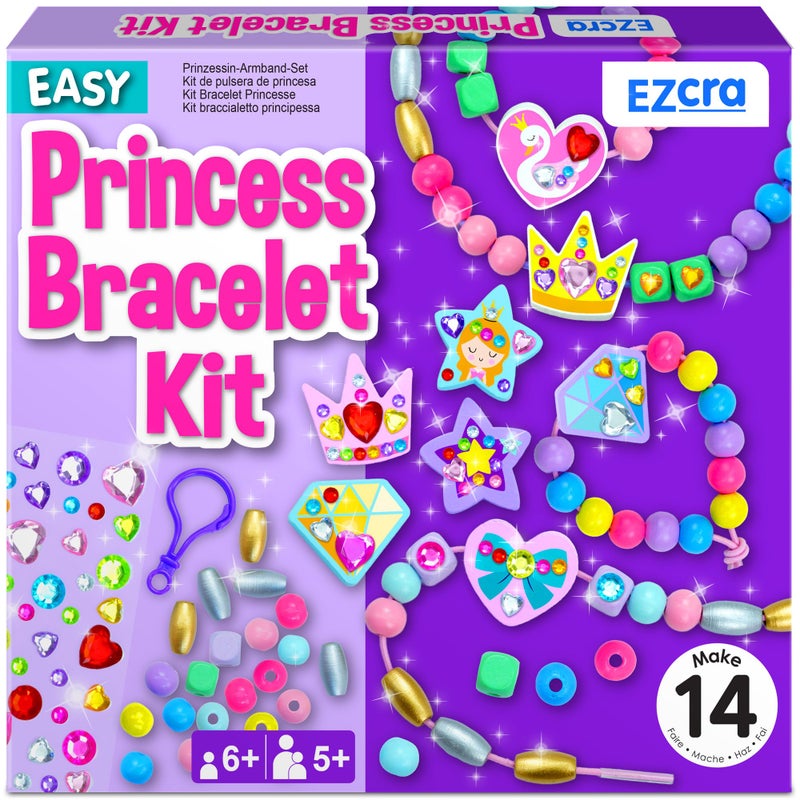 EZCRA Kids Bracelet Making Kit Make 14 Jewelry Kit for Girls Age 5 Beads for Kids Friendship Bracelet Craft Set Easy DIY Bracelet Kit Gift for Girls 46 - Image 2