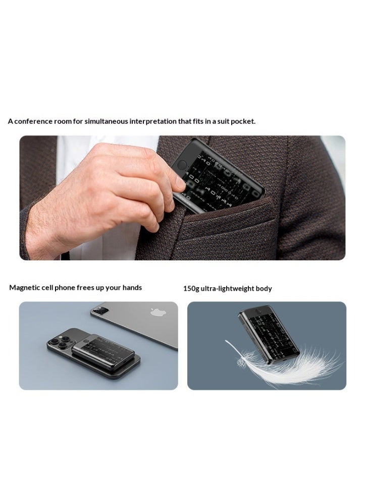 Ai1 Portable Power Bank 5000mAh with 20W Wireless Charger and AI Translator 136 Languages Support for iOS Android - Image 3