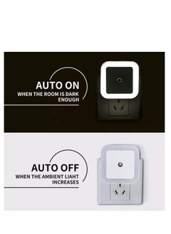 BLUE CORAL Sensor Night Light Plug-In Square Night Lamp Smart Dusk to Dawn Sensor Lamps Nightlight Energy Saving LED Sensor For Bedroom Toilets Stairs Corridors Children Kids Living Room (Blue)  - Image 5