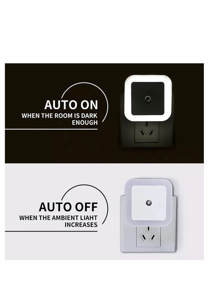 BLUE CORAL Sensor Night Light Plug-In Square Night Lamp Smart Dusk to Dawn Sensor Lamps Nightlight Energy Saving LED Sensor For Bedroom Toilets Stairs Corridors Children Kids Living Room (Blue) - Image 5