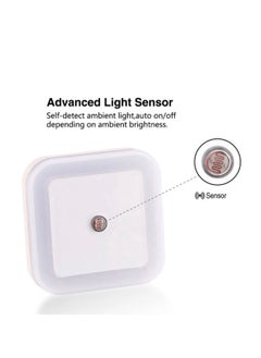 BLUE CORAL Sensor Night Light Plug-In Square Night Lamp Smart Dusk to Dawn Sensor Lamps Nightlight Energy Saving LED Sensor For Bedroom Toilets Stairs Corridors Children Kids Living Room (Blue)  - Image 2